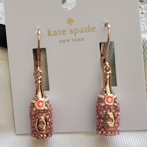 Kate Spade Champagne bottle earrings- NWT